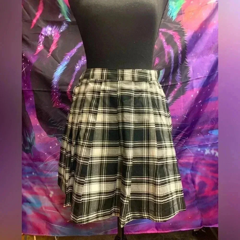 Plaid school girl skirt